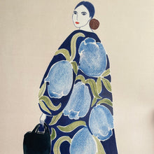 Affiche Femme Tulipes Bleues A2 & A3
