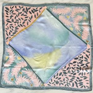 Foulard Losange en soie peint à la main - Pièce unique
