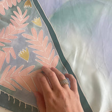 Foulard Losange en soie peint à la main - Pièce unique