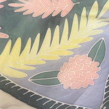 Foulard Fougères en soie peint à la main - Pièce unique