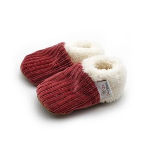 Chaussons Bébé Velours Côtelé - Plusieurs couleurs