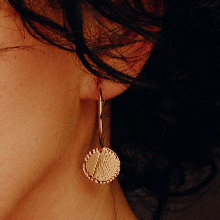 Boucles d'oreilles créole Empreinte Or