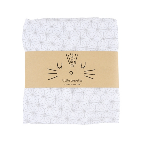 Maxi-swaddle in Organic Cotton with Pom Poms